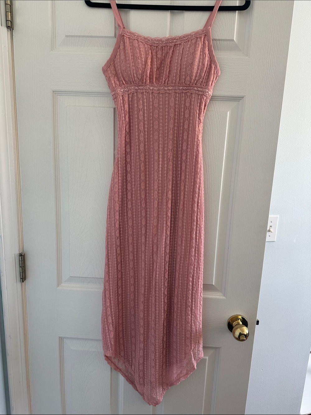 Pink Lace Maxi Slip Dress - Elegant Summer Sundress